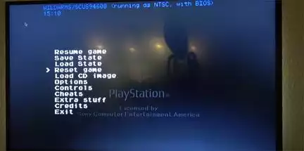 PlayStation Classic menu caché