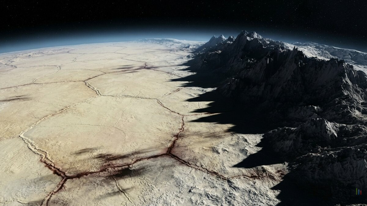 Du liquide s'écoule sur la surface gelée de Pluton