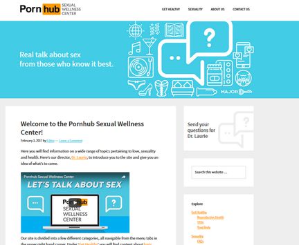 Pornhub site éducation sexuelle