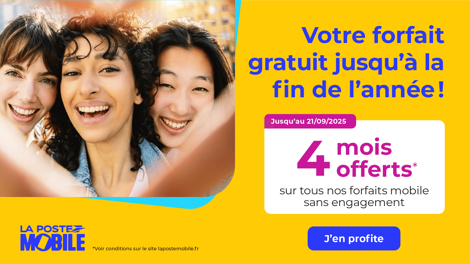 La Poste Mobile - 4 mois offerts sur tous les forfaits