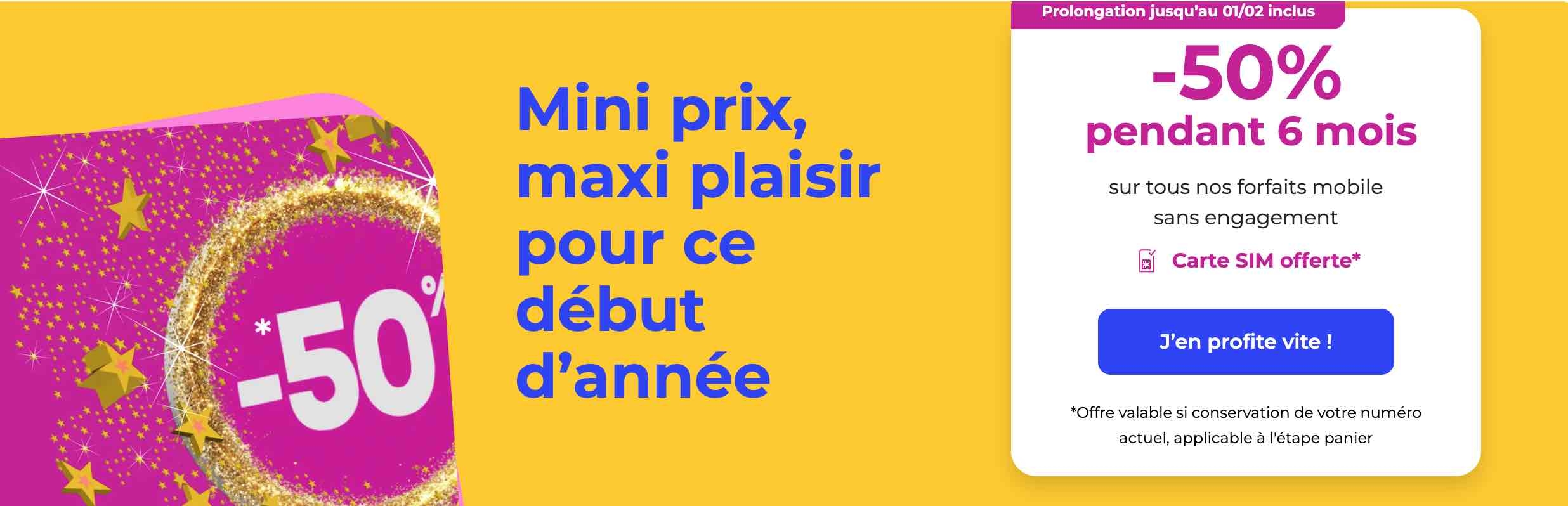 La Poste Mobile  -50% forfaits - prolongation