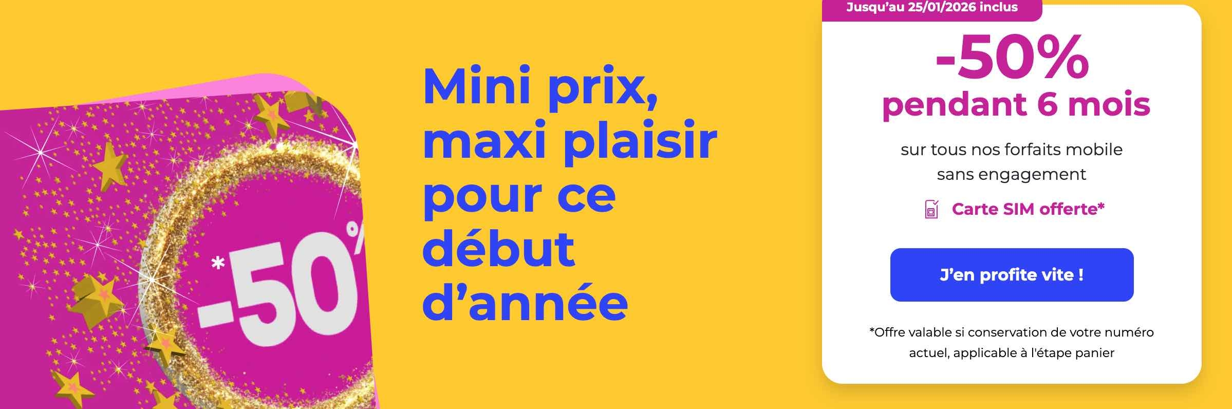 La Poste Mobile - forfaits -50% pendant 6 mois