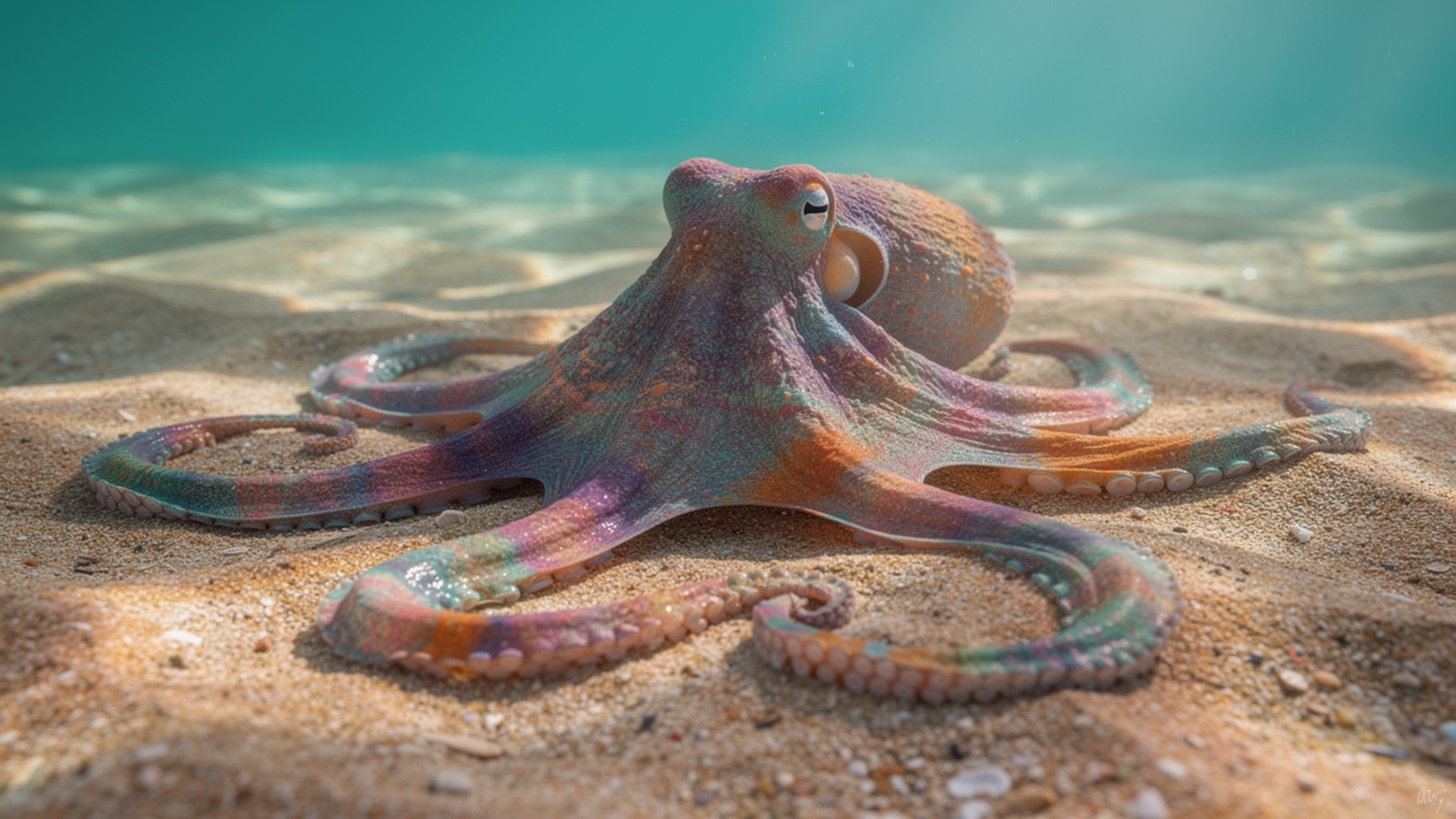 poulpe camouflage illustration IA