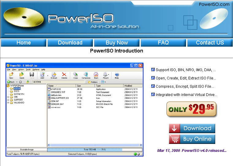 PowerIso screen 1