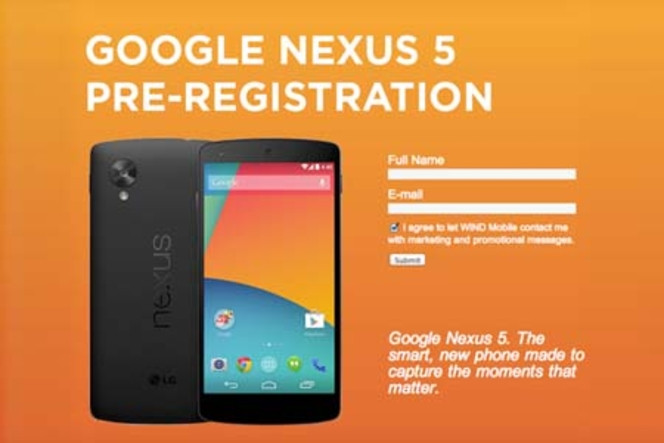 précommande Nexus 5 Google