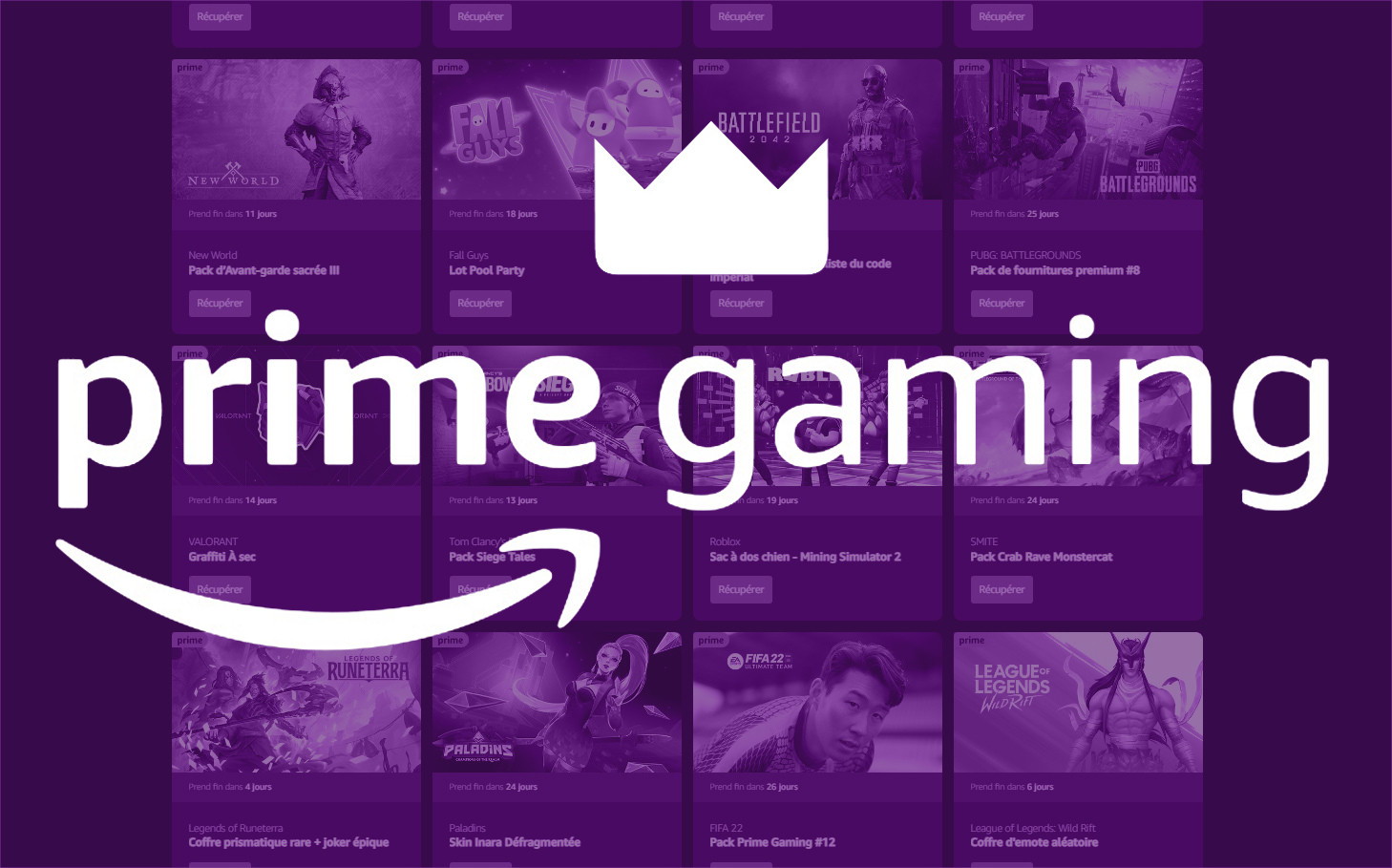 Amazon Prime : 10 jeux de plus offerts pour Noël