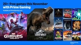 Amazon Prime Gaming : 24 jeux offerts en novembre !