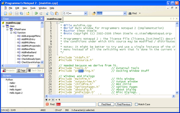 Programmers Notepad Portable screen 2