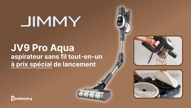 JIMMY JV9 Pro Aqua : l’aspirateur sans fil tout-en-un à prix spécial de lancement