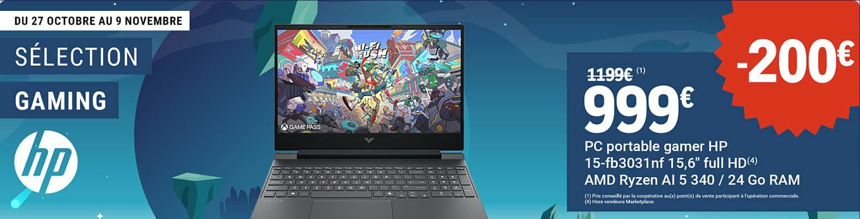 promo Leclerc HP 15-fb3031nf