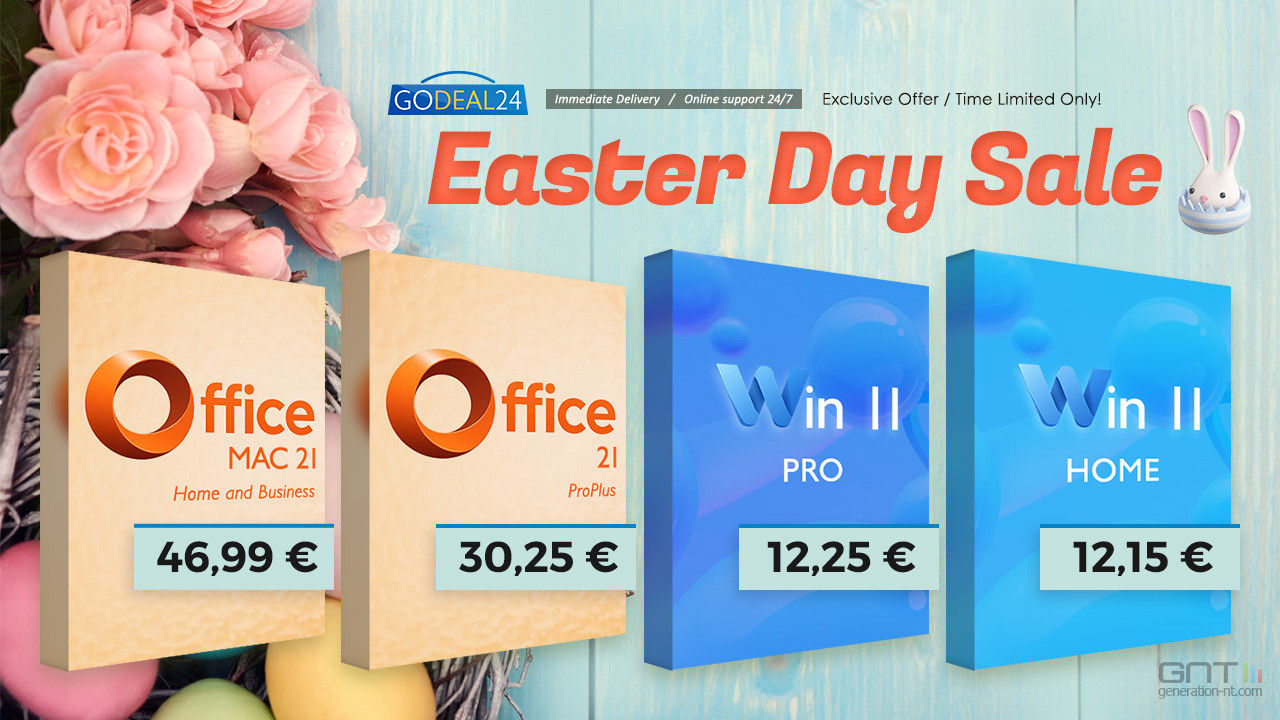 Promotions de Pâques : 90% de réduction sur les licences à vie Office 2021 Pro et Windows 11 Pro !