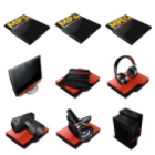 ProRed : un pack de 58 icônes rouges et noires