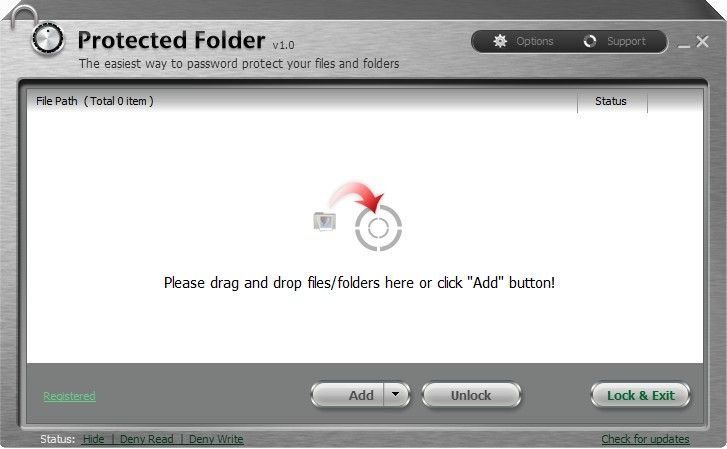 Protected Folder screen1
