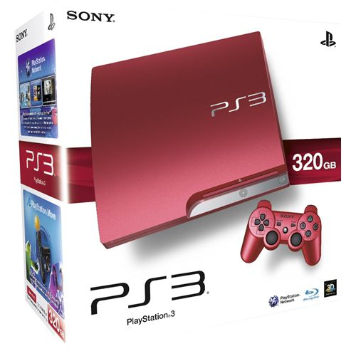 PS3 Slim Rouge - bundle