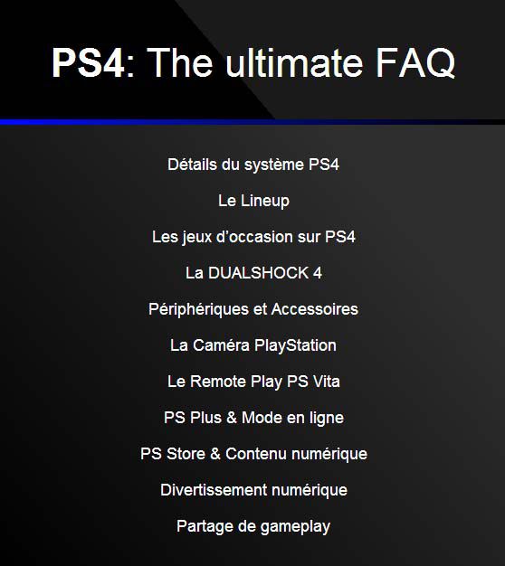 PS4 faq ultime