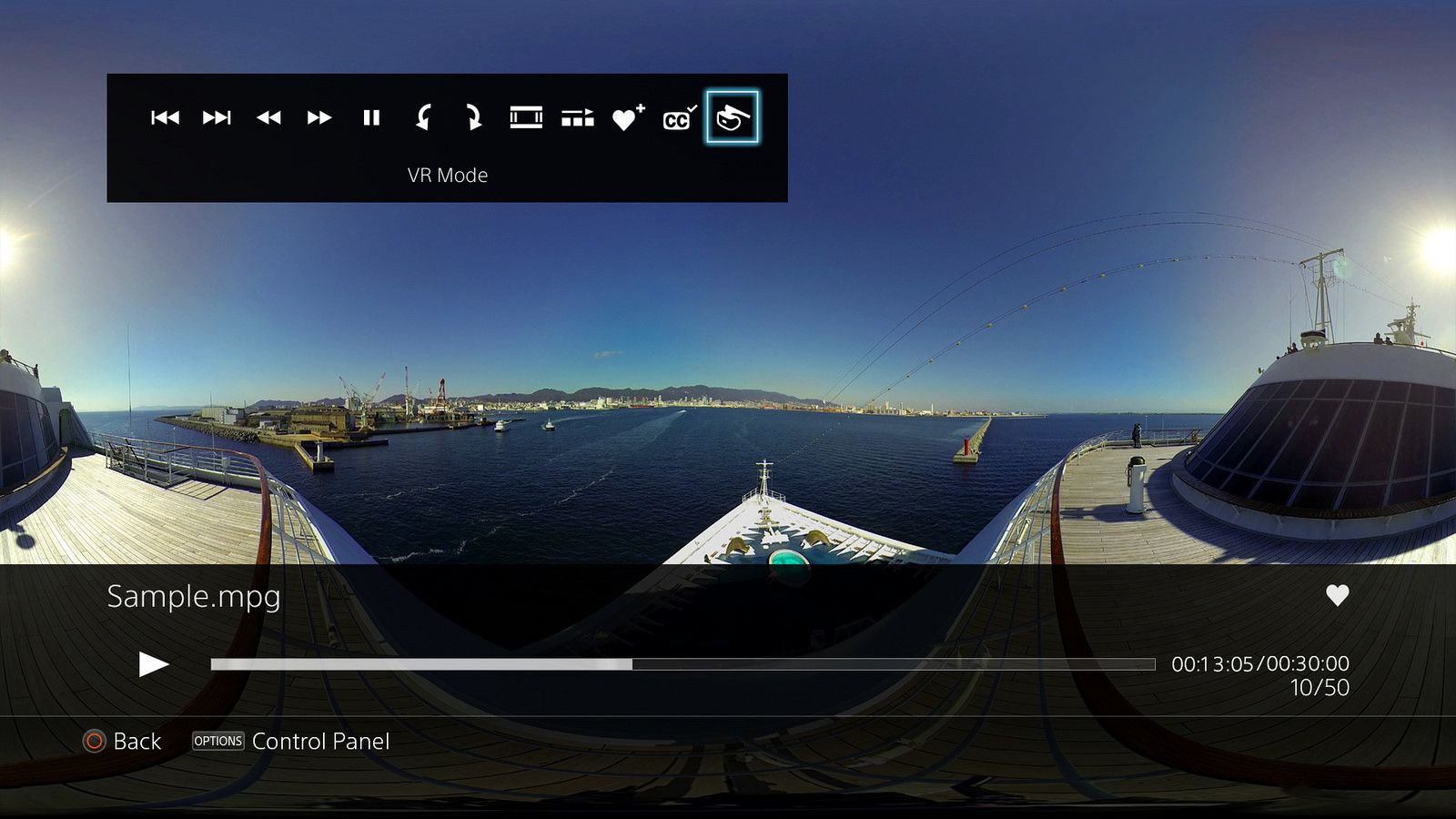 PS4 lecteur multimedia mode VR
