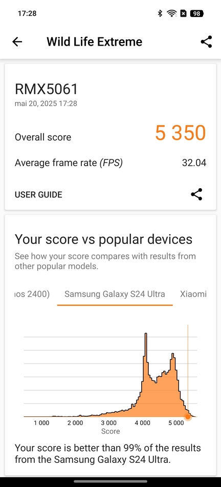 realme GT 7 3DMark Wilid Life Extreme