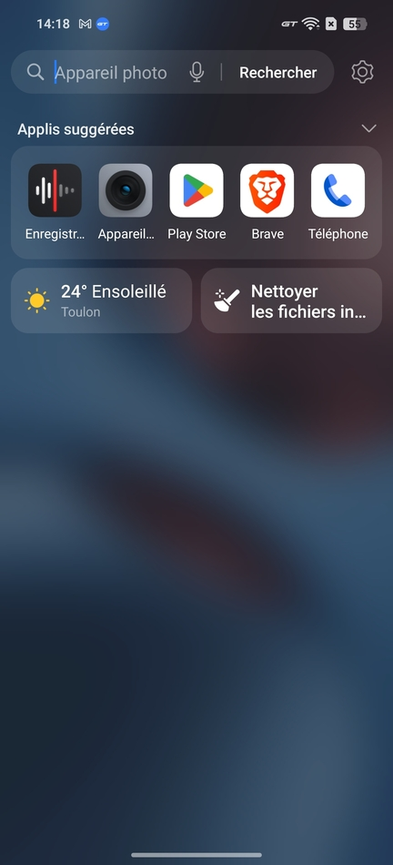 realme GT 7 ecran raccourcis