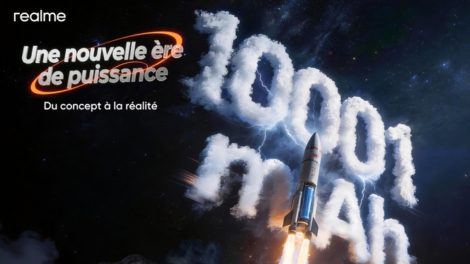 Realme P4 batterie 10001 mAh