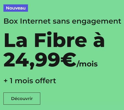 Box internet sans engagement et fibre sans engagement - RED by SFR