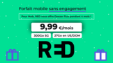 RED by SFR spécial Noël : 300 Go 5G + Deezer Duo offert pendant 4 mois pour seulement 9,99€/mois !