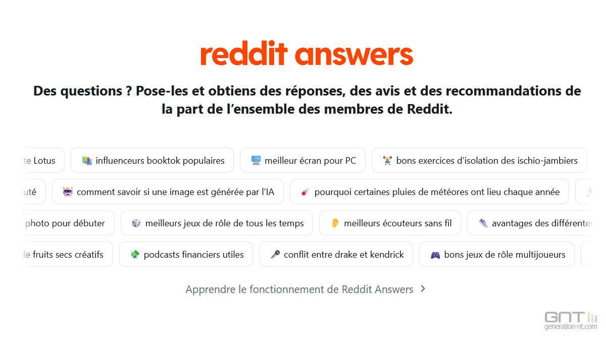 Reddit Answers : la recherche IA de Reddit disponible en français