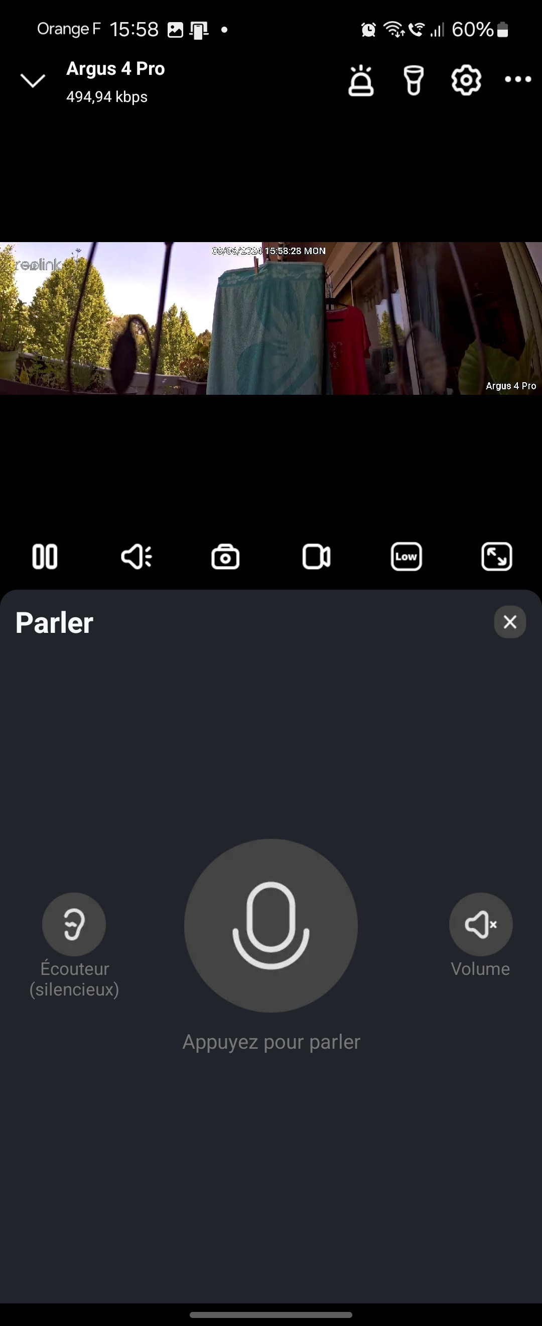 Reolink application parler