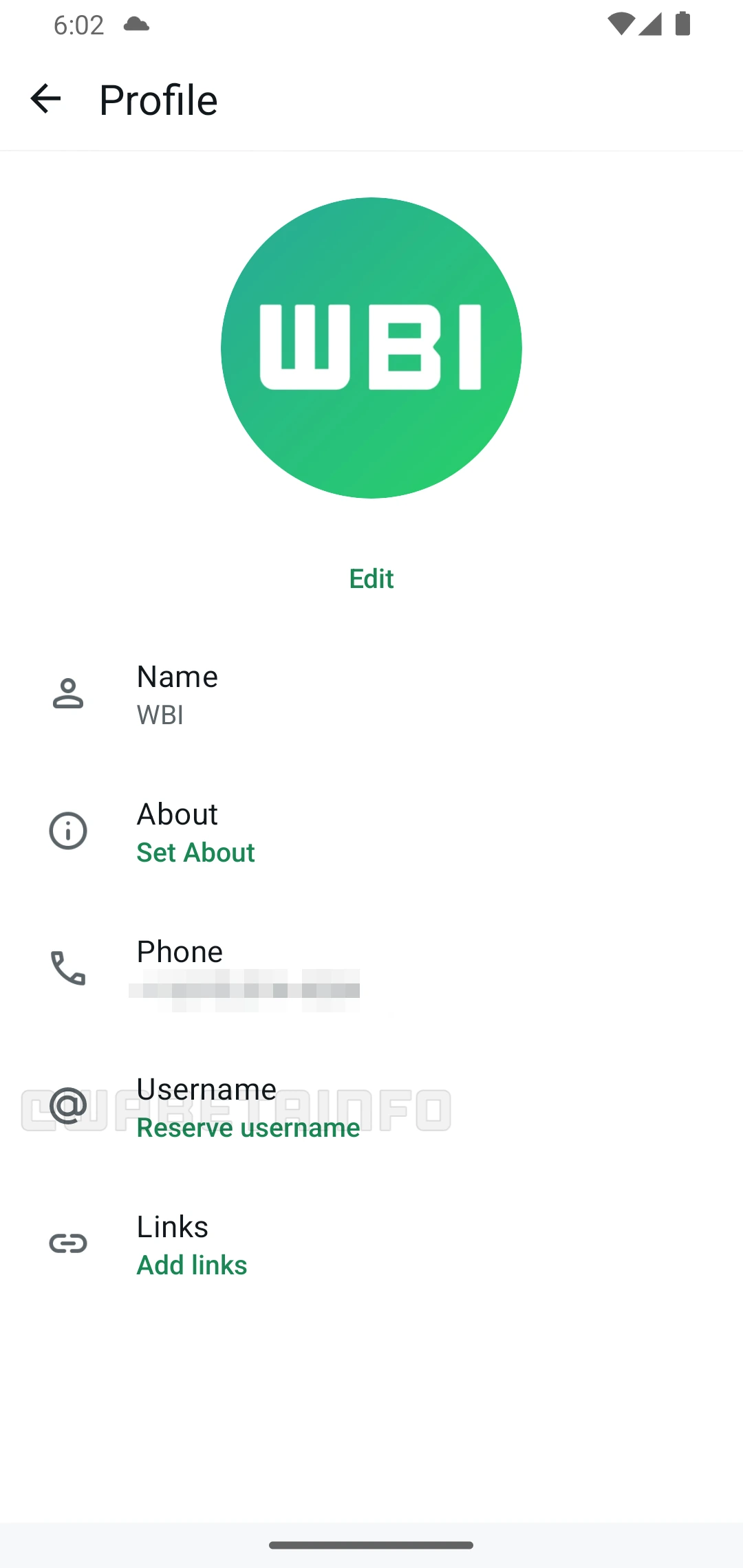 re?servation pseudo WhatsApp
