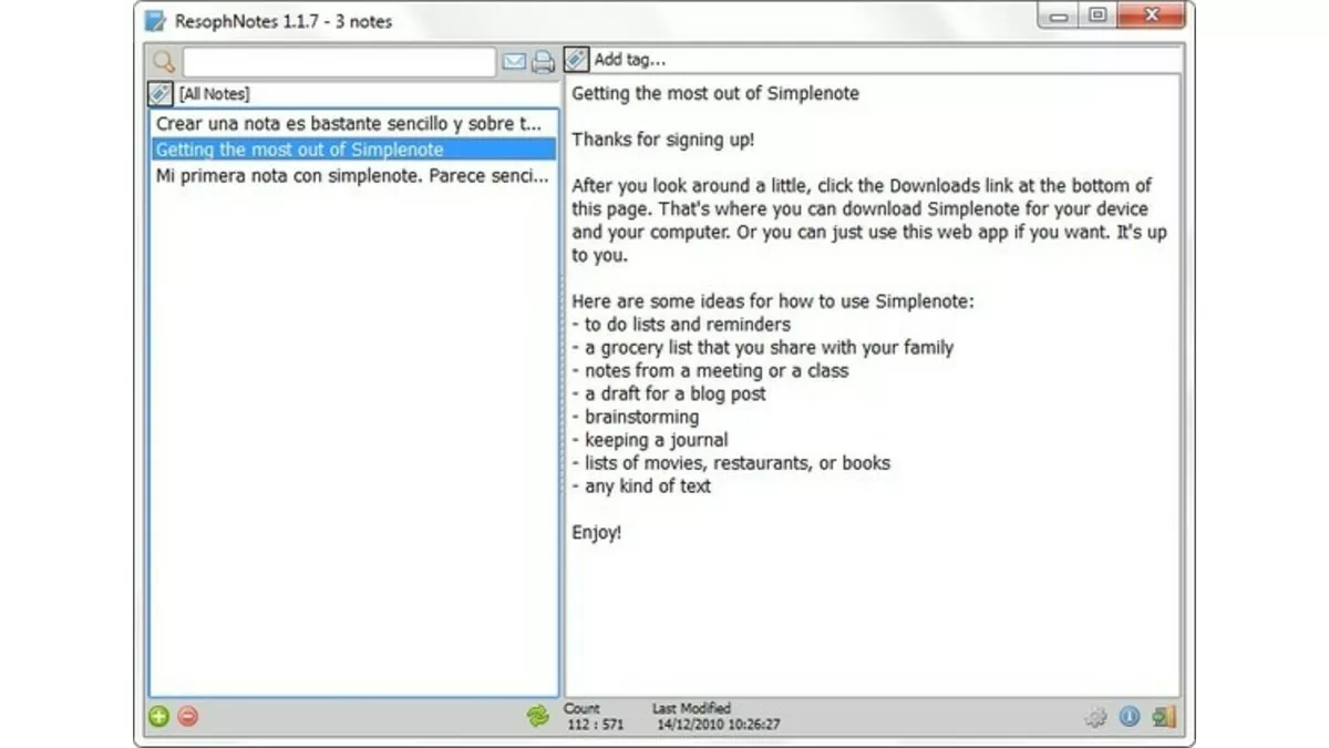 ResophNotes : prendre des notes sur son PC