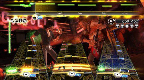 Rock Band 2 screen