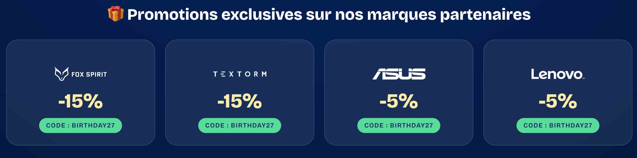 Rue du Commerce 27 Jahre Asus, Lenovo, Fox Spirit und Textorm