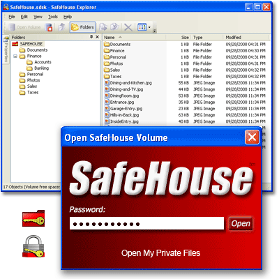 SafeHouse Explorer screen