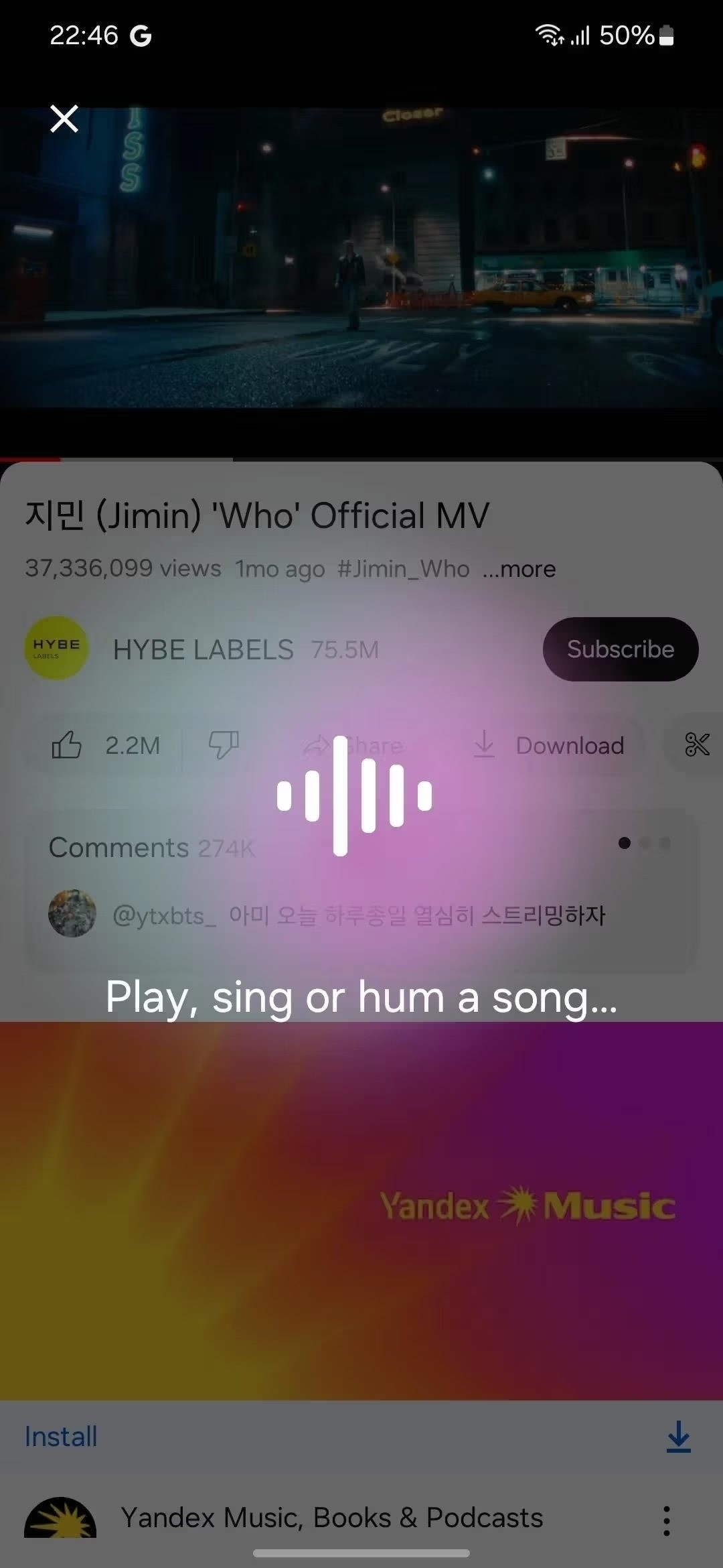 Samsung circle to search music