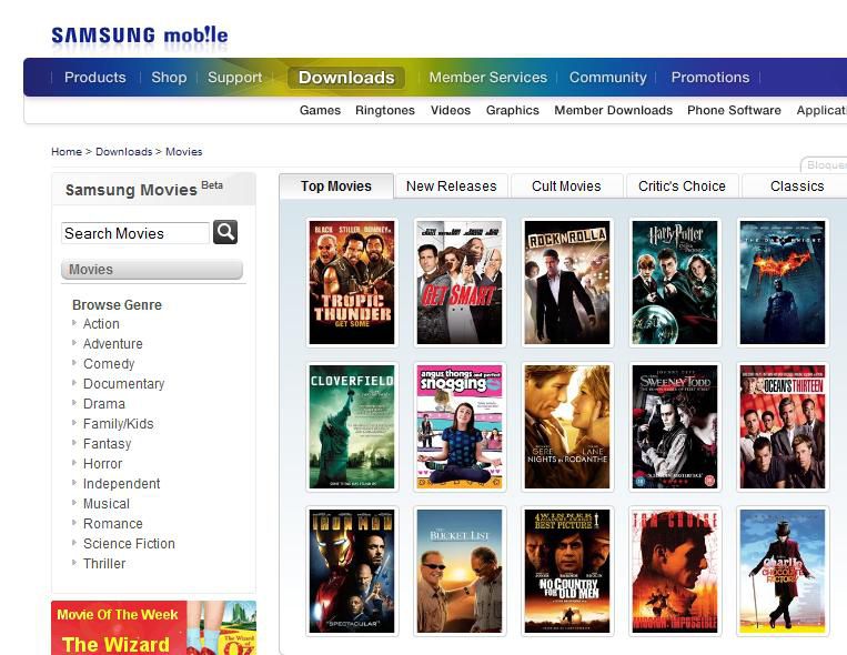 Samsung Movies Store