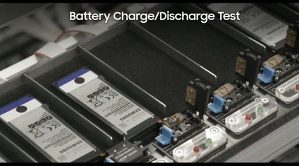 Samsung Note 7 tests batterie