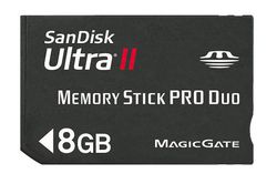 Sandisk memory stick pro duo 8 go