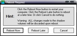 Shadow Mode reboot required to Enable