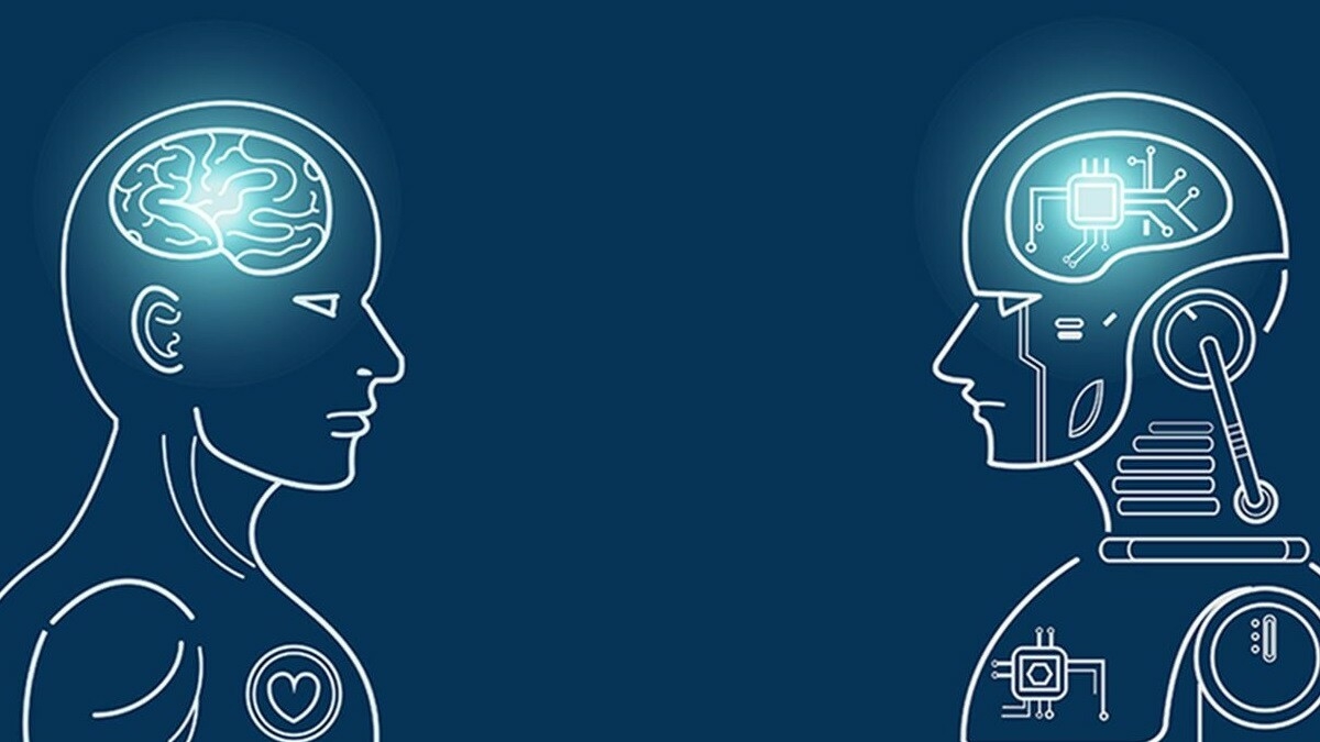 ShÃ©ma homme et intelligence artificielle face Ã  face