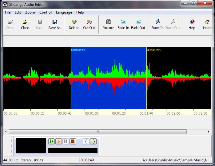 Shuangs Audio Editor screen2