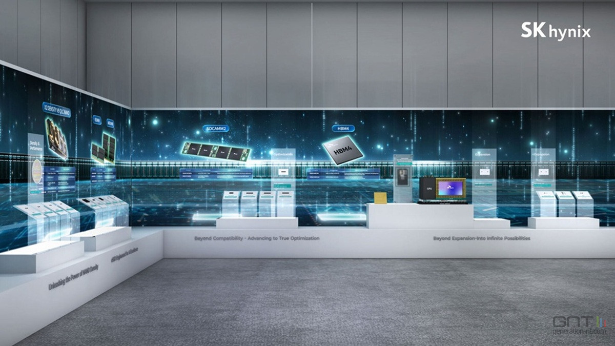 SK hynix frappe fort au CES 2026 : mémoire HBM4 de 48 Go et LPPDR6 au programme !