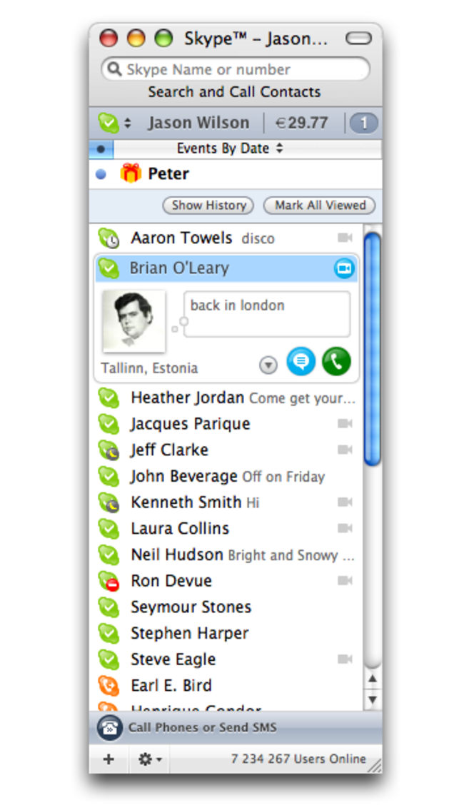 Skype 2.5.0.85 pour Macintosh (362x615)