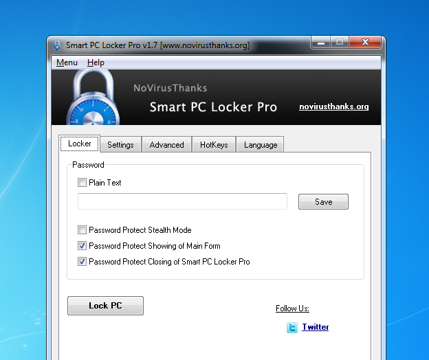 Smart PC Locker screen1