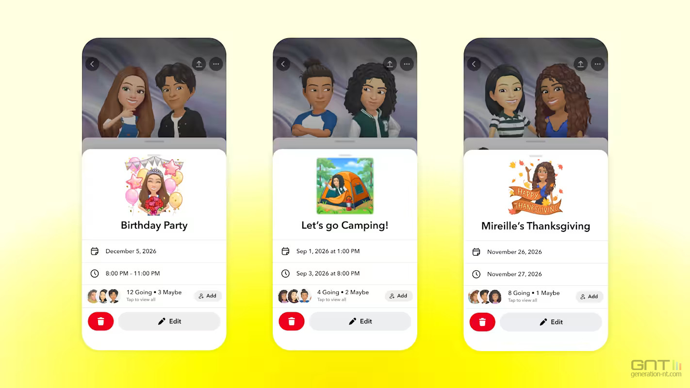 Snapchat facilite l'organisation de vos événements en personne