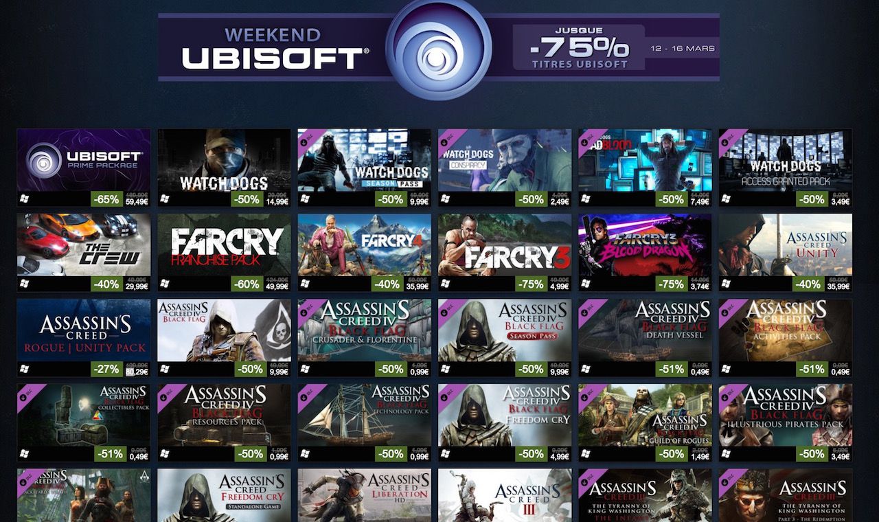 Soldes Steam Ubisoft