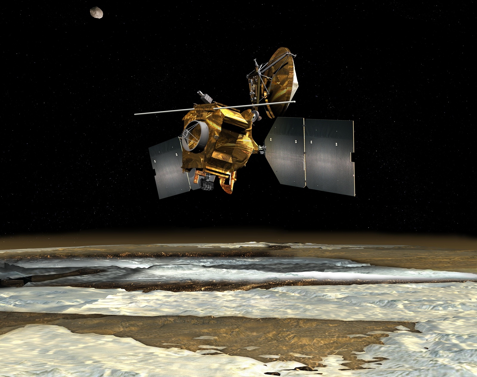 Sonde MRO Mars detection eau
