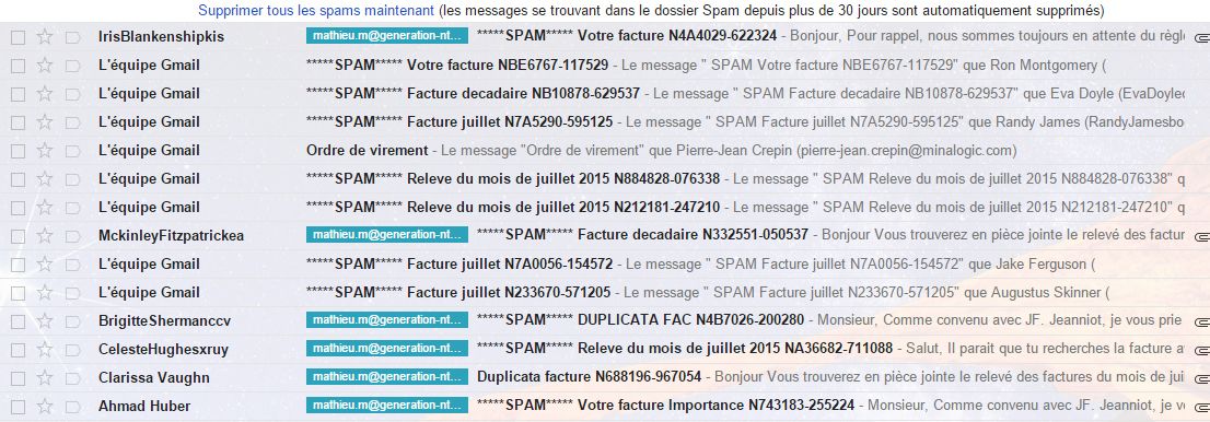 Spam Factures France