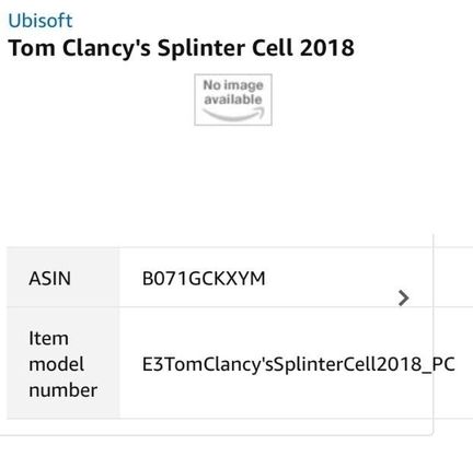 Splinter Cell Amazon Ca