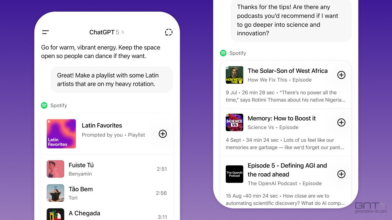 Spotify et ChatGPT s'associent pour transformer vos conversations en playlists