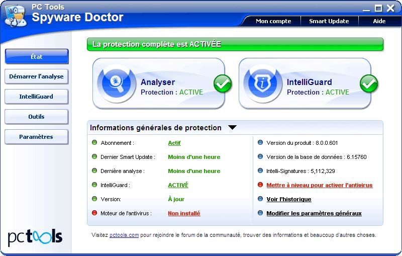 Spyware Doctor 2011 PC Tools Spyware Doctor 2011 screen 1
