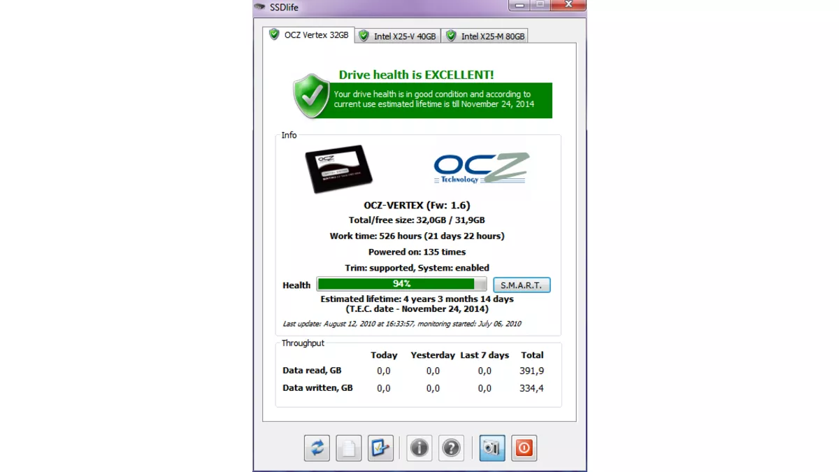 Tester la durée de vie restante de son SSD